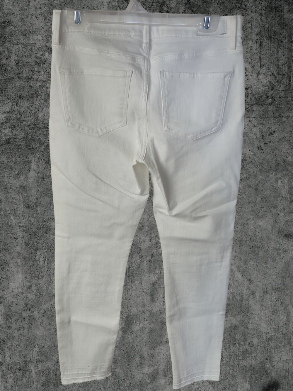 NWT Express White Cropped Moto Jeans White & Black Size 4 - Picture 6 of 9